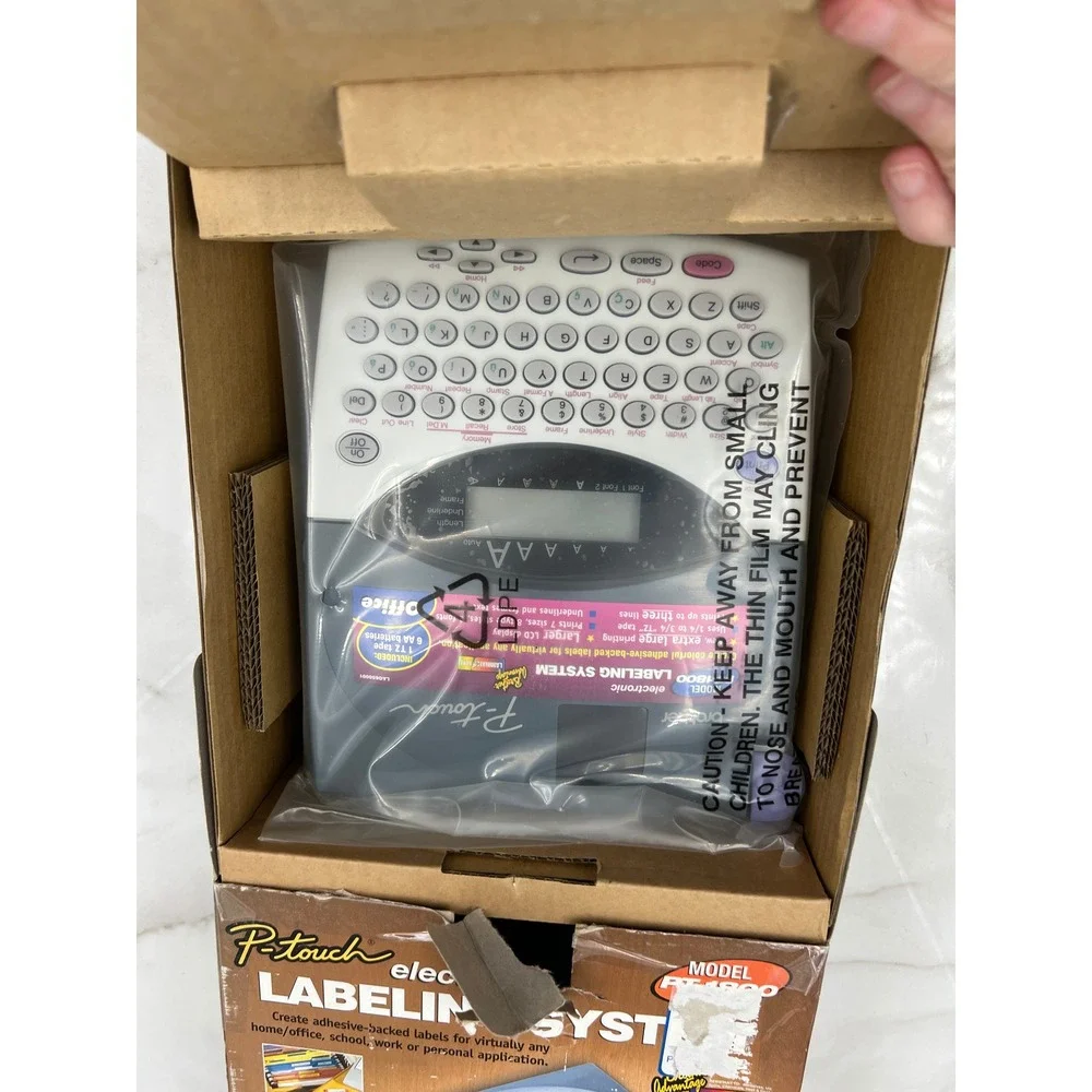 Brother P-Touch PT-1800 Electronic Label Maker System Laminated Tape Open Box